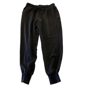 HARLOW and graham‎ black athletic pants draw string Cuffed ankles Size L